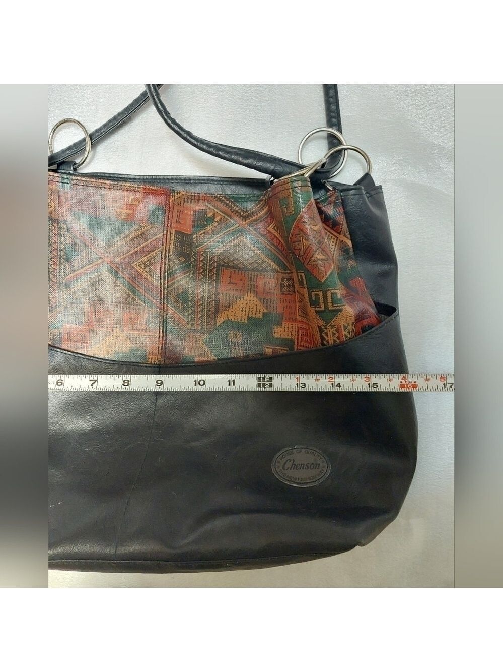Chenson Synthetic Hobo Tote Bag with Aztec Flare - Picture 9 of 15